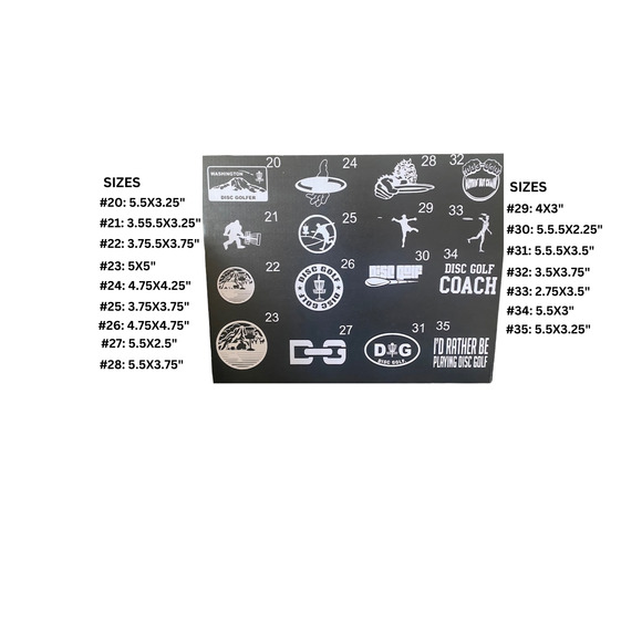 Disc Golf Vinyl Decals Stickers Car Truck RV Window Multiple Styles To CHOOSE - Picture 4 of 11